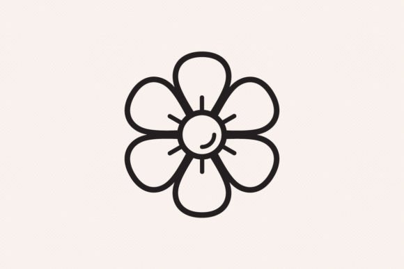Happy Daisy Outline Icon: A Designer's Review